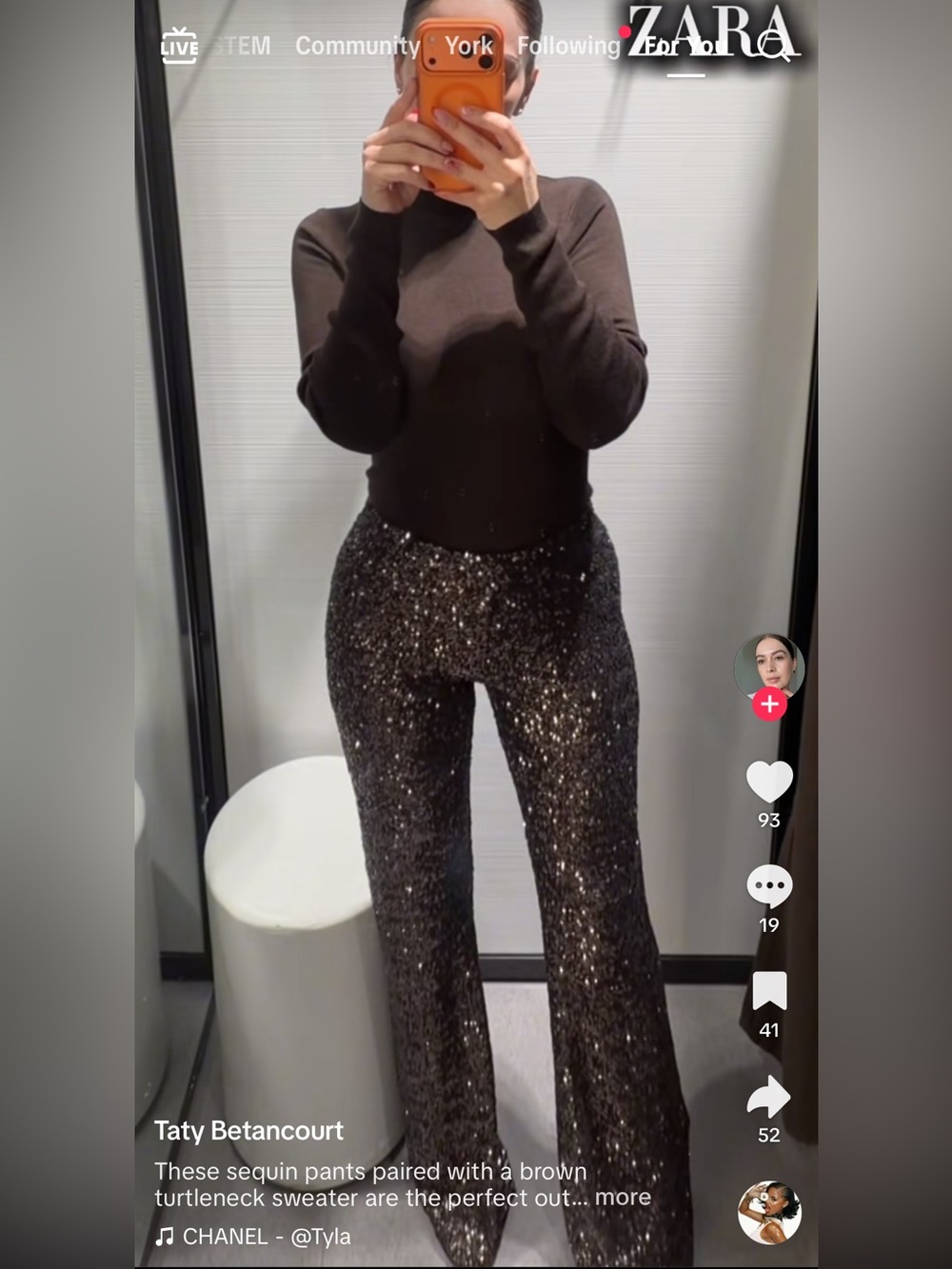 Zara Sequin Flared leggings